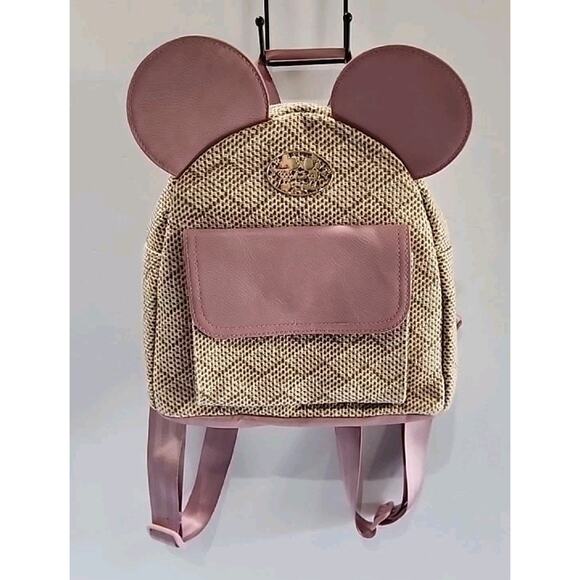 Disney Pink Mini Backpack Minnie Mouse "Pastels & Petals" Bioworld Lightweight0 - Picture 1 of 11